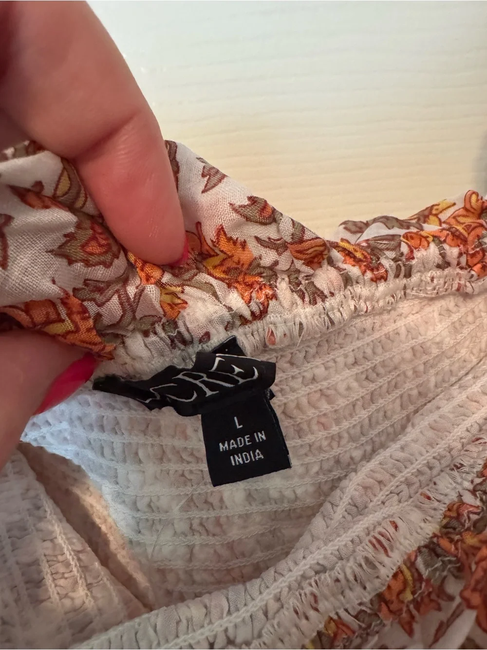 Floral Tiered Maxi Dress in Rust & White